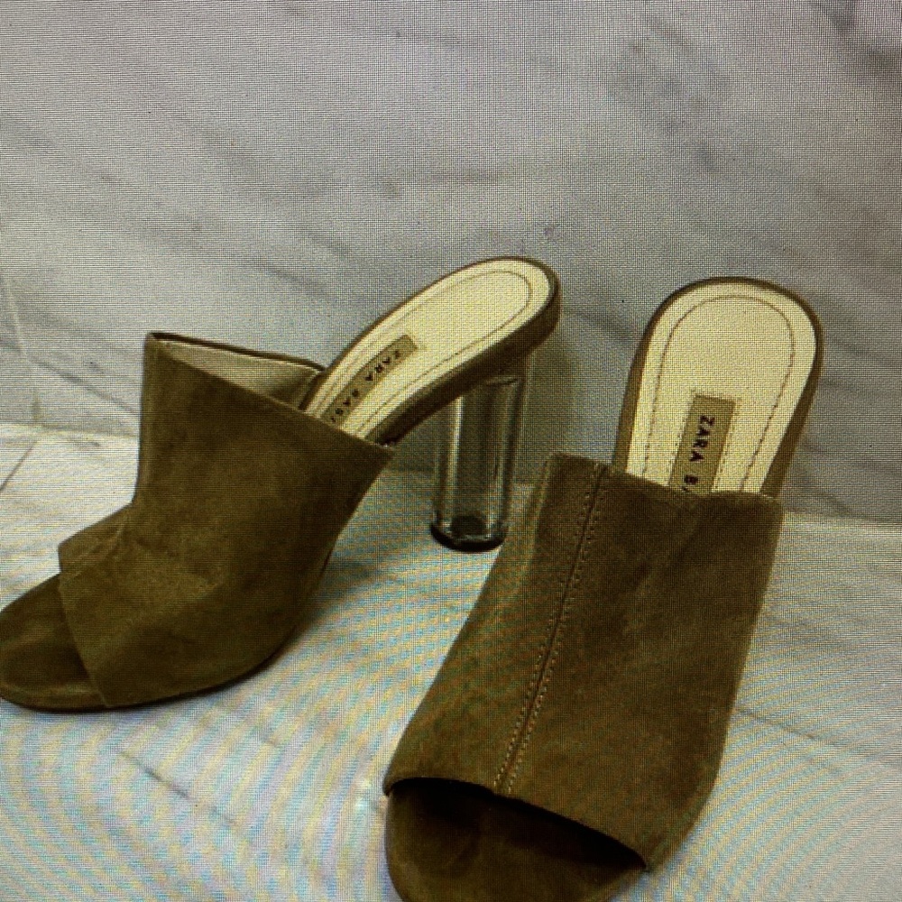 Nina Brown Suede Heeled Mules